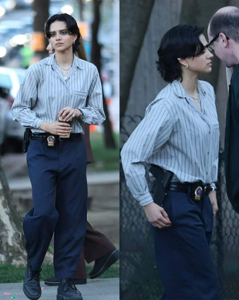 Scarlett Johansson and Sasha Calle were seen filming Mike Flanagan’s The Exorcist in Queens, with both actors appearing to play detective roles in new set photos.