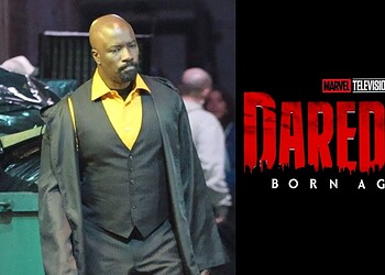 New look at Mike Colter as Luke Cage on Daredevil: Born Again Season 3 set. Actor spotted filming in New York City with Philip Silvera.