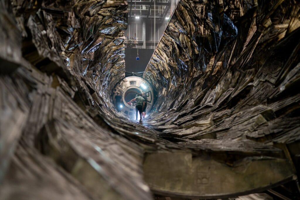 Project Hail Mary features a 70-foot practical tunnel set with pixel-mapped lighting to create a moving sun, reveals Greig Fraser.