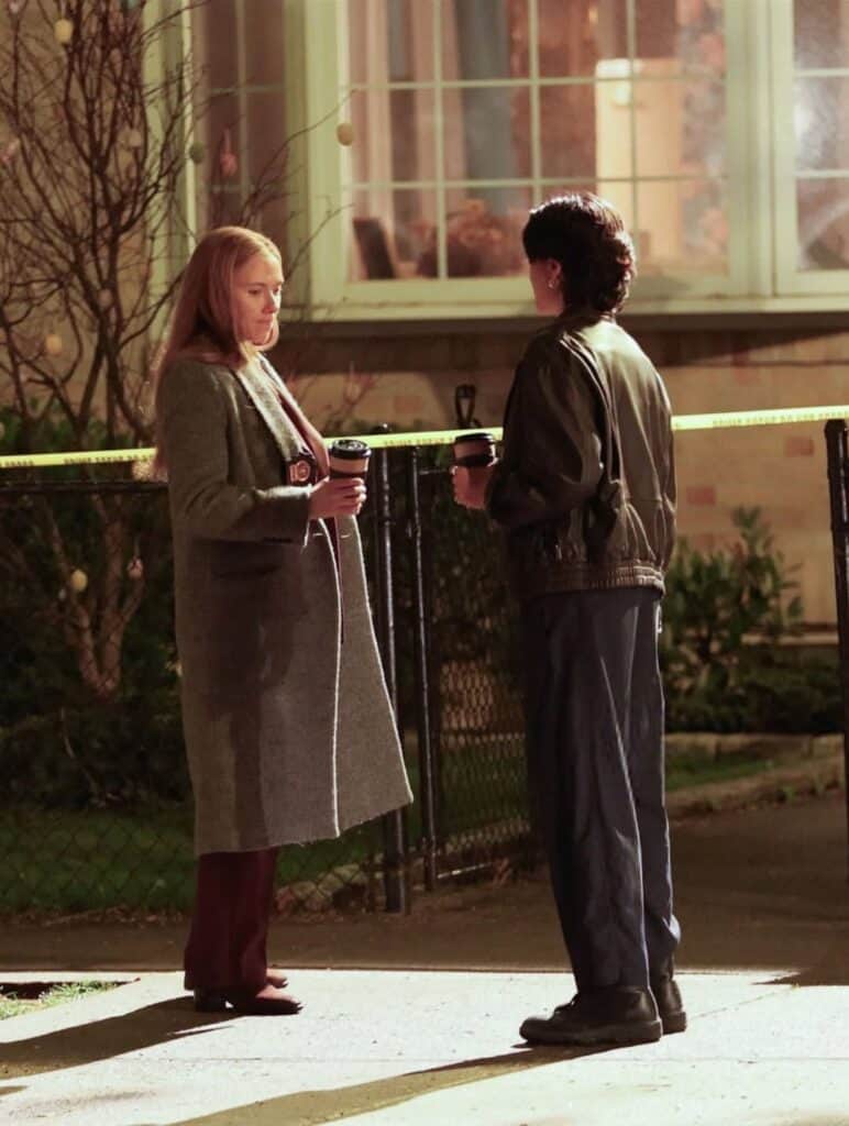 Scarlett Johansson and Sasha Calle were seen filming Mike Flanagan’s The Exorcist in Queens, with both actors appearing to play detective roles in new set photos.