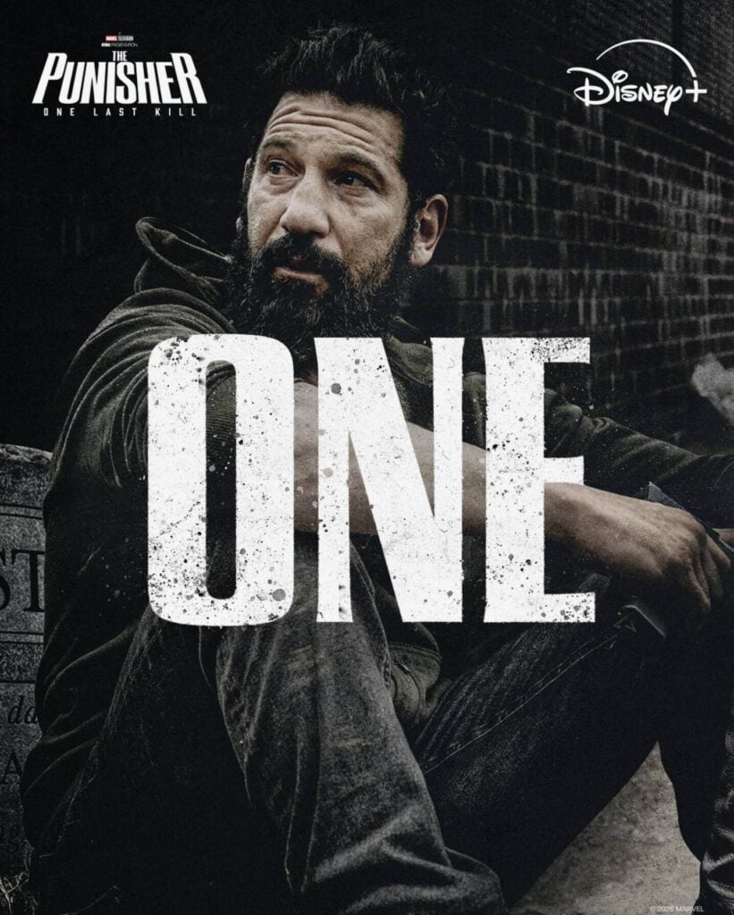 Marvel Studios reveals three new character posters for The Punisher: One Last Kill starring Jon Bernthal, set during Daredevil: Born Again Season 2.