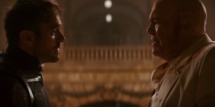 The Daredevil: Born Again Season 2 finale features Kingpin’s most violent moment yet as Wilson Fisk loses control after Matt Murdock exposes his crimes in court.