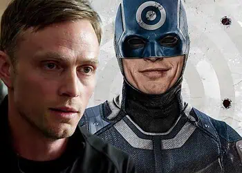 First-look set photos from Daredevil: Born Again Season 3 reveal Wilson Bethel’s upgraded comic-accurate Bullseye suit featuring tactical armor and the classic white target logo.