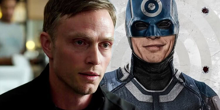 First-look set photos from Daredevil: Born Again Season 3 reveal Wilson Bethel’s upgraded comic-accurate Bullseye suit featuring tactical armor and the classic white target logo.