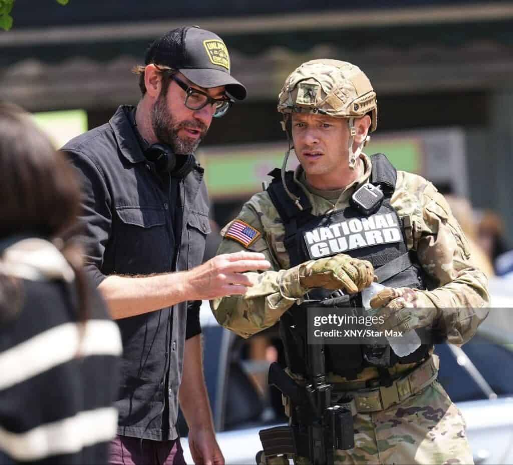 First set photos from John Krasinski’s A Quiet Place Part III reveal Jack O'Connell in a National Guard uniform while filming in New York City.