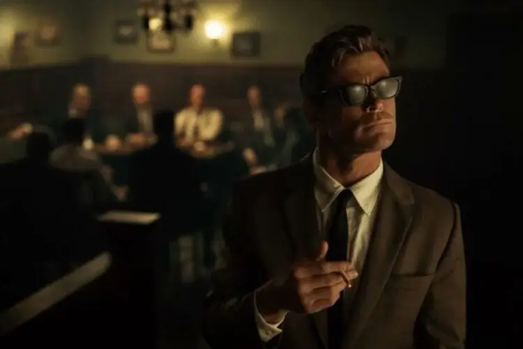 First-look images from Kockroach reveal Chris Hemsworth and Taron Egerton filming Matt Ross’ noir-inspired crime thriller in Sydney, Australia.