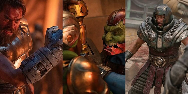 Entertainment Weekly reveals the first look at Fisto, Ram Man, and Trap Jaw in Masters of the Universe, featuring He-Man’s allies and Skeletor’s cyborg villain.