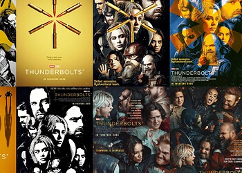 Unused promotional posters for Marvel’s Thunderbolts have been revealed by concept artist Joshua Ecton, showcasing early teaser artwork and alternate taglines for the film.