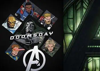 New Avengers: Doomsday promotional art showcases Doctor Doom, Captain America, Cyclops, Thor, The Thing, and Yelena Belova, teasing the massive crossover and multiversal conflict at the heart of Marvel’s next Avengers film.
