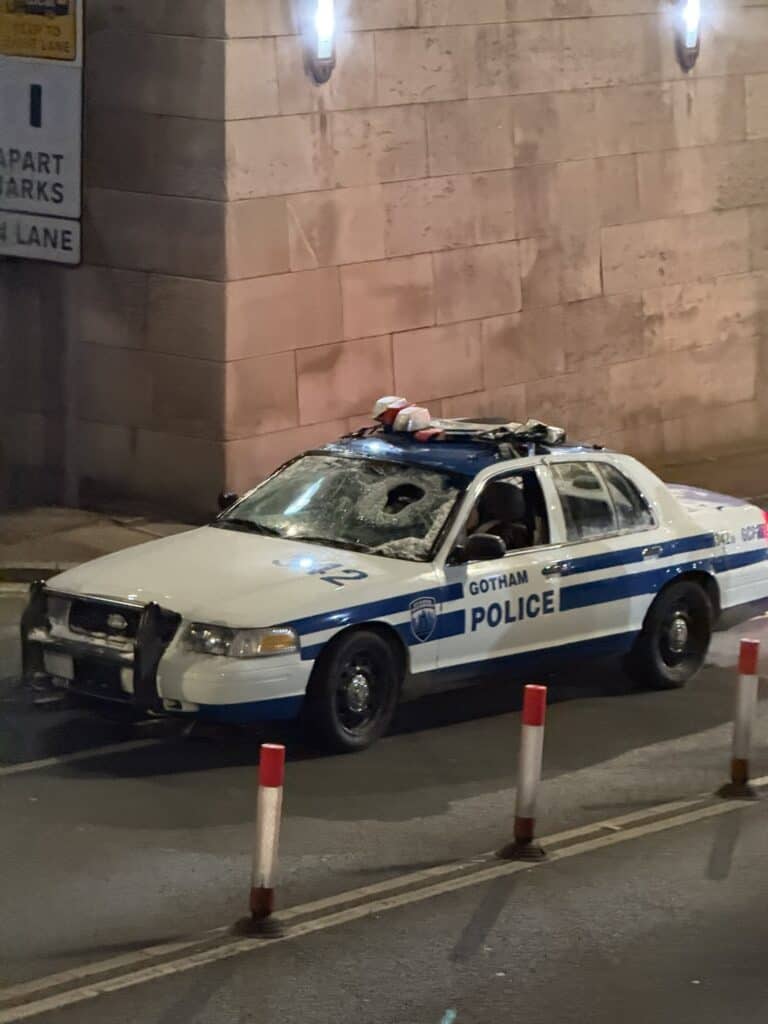 Filming for Matt Reeves’ The Batman: Part II has begun, with new set footage showing Robert Pattinson’s Batman seemingly battling the GCPD during a major action sequence.