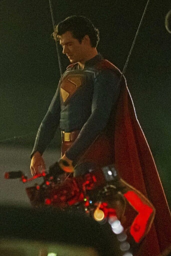 The first look at David Corenswet as Superman in James Gunn's Man of Tomorrow has leaked online, revealing an updated suit with subtle design changes and a longer cape.