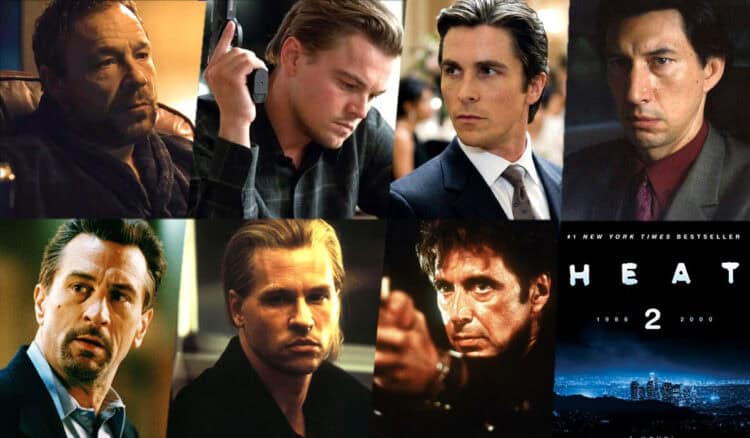 New Heat 2 cast details reveal Leonardo DiCaprio as Chris Shiherlis, Christian Bale as Vincent Hanna, Stephen Graham as Neil McCauley, and Adam Driver as villain Otis Wardell.