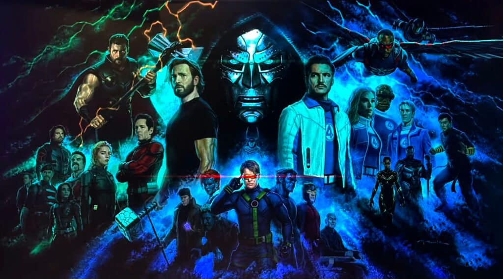 Kevin Feige unveiled the first official Avengers: Doomsday concept art at the Shanghai Expo, while Robert Downey Jr., Chris Evans, and Chris Hemsworth surprised fans with a video message from the set.