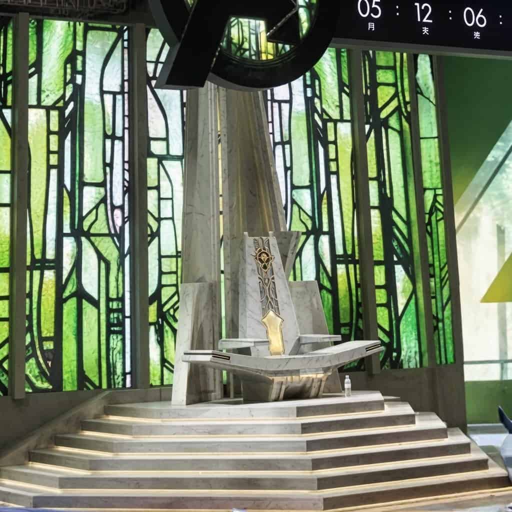 Marvel's Avengers: Doomsday promotional booth has been revealed at the Shanghai Expo, featuring Doctor Doom's throne and displays for the Avengers, X-Men, Fantastic Four, and Wakanda.