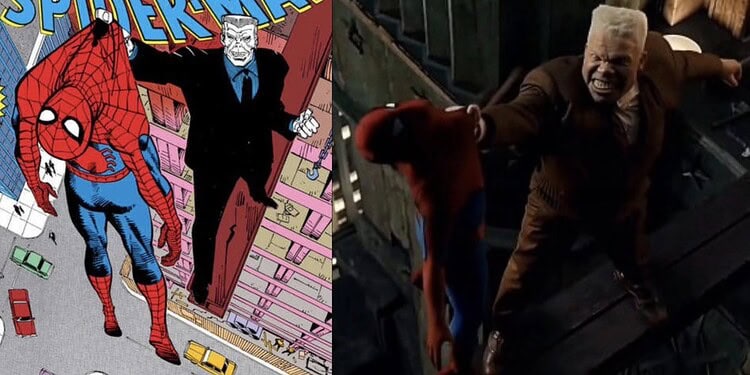Marvel has revealed the first look at Tombstone battling Spider-Man in Spider-Man: Brand New Day. The scene recreates the iconic Spectacular Spider-Man #142 comic cover.