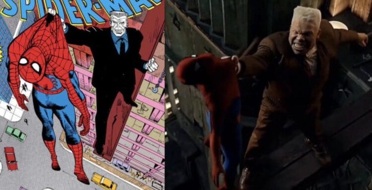 Marvel has revealed the first look at Tombstone battling Spider-Man in Spider-Man: Brand New Day. The scene recreates the iconic Spectacular Spider-Man #142 comic cover.