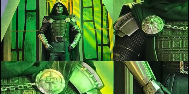 Marvel has unveiled Robert Downey Jr.'s Doctor Doom costume from Avengers: Doomsday at its San Diego Comic-Con booth, alongside other costumes from the upcoming MCU film.