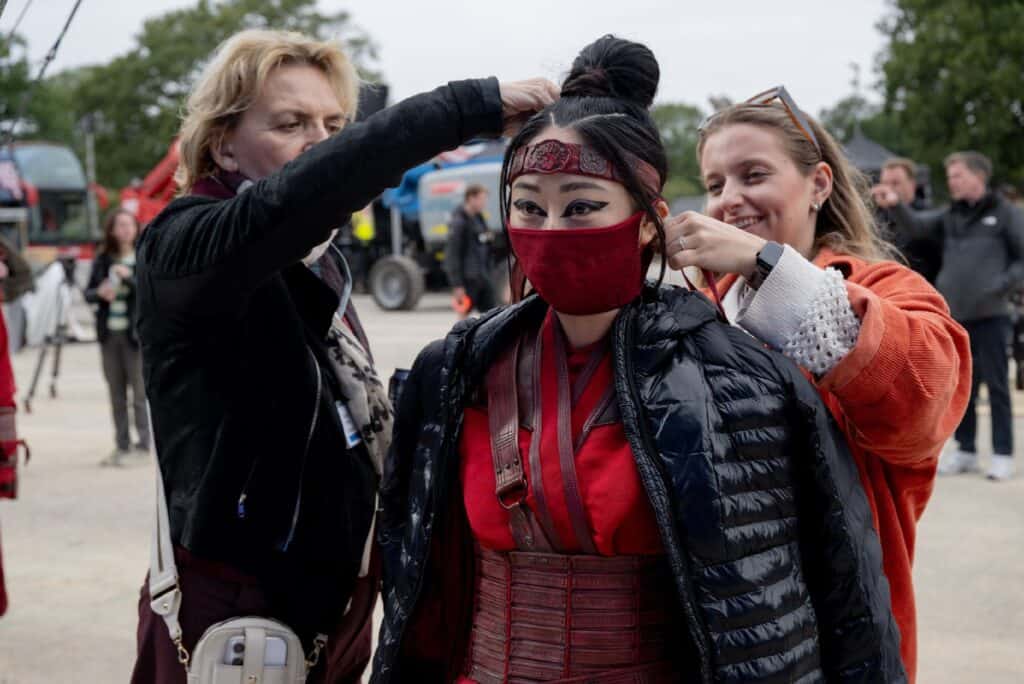 New behind-the-scenes photos from Spider-Man: Brand New Day reveal a closer look at Boomerang and the leader of the Hand, shared by director Destin Daniel Cretton.