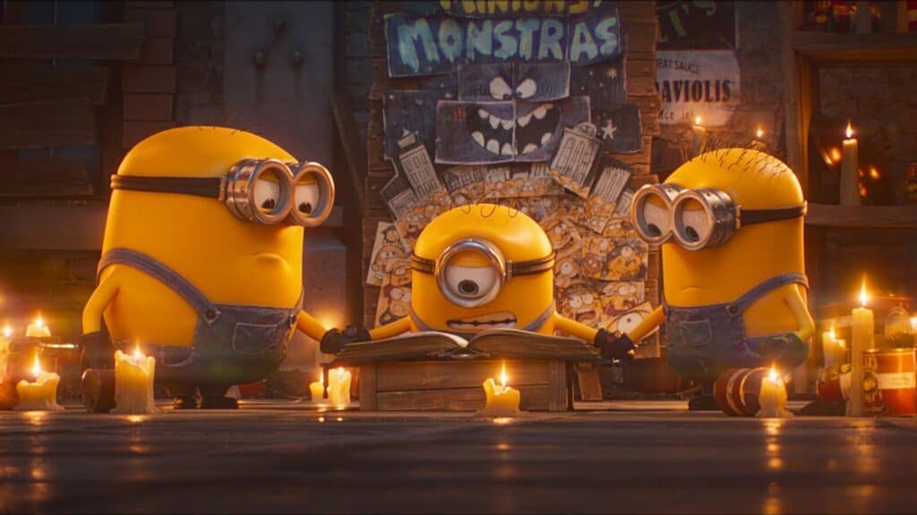 Director Pierre Coffin reveals a scrapped Minions & Monsters opening that would have shown the Minions being born from the Big Bang and helping shape the Earth.