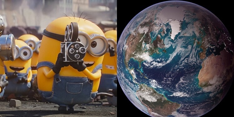 Director Pierre Coffin reveals a scrapped Minions & Monsters opening that would have shown the Minions being born from the Big Bang and helping shape the Earth.