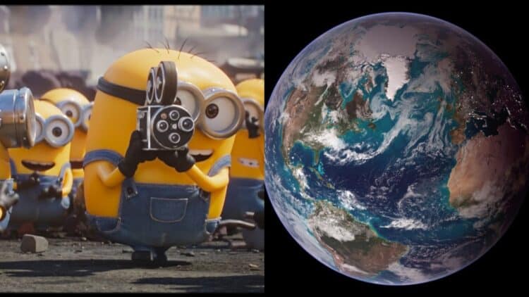 Director Pierre Coffin reveals a scrapped Minions & Monsters opening that would have shown the Minions being born from the Big Bang and helping shape the Earth.