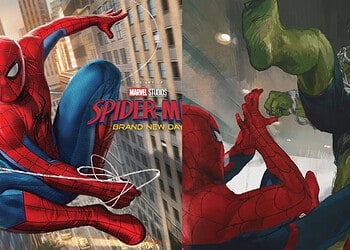 First-look concept art from Spider-Man: Brand New Day: The Art of the Movie reveals Hulk, Punisher, Spider-Man, and the film's villains.