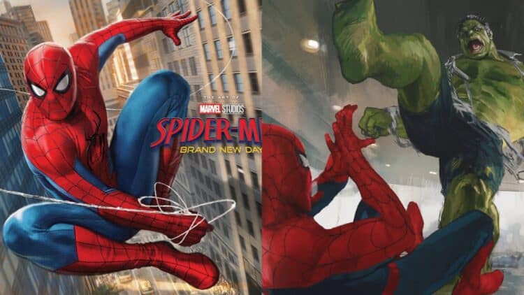 First-look concept art from Spider-Man: Brand New Day: The Art of the Movie reveals Hulk, Punisher, Spider-Man, and the film's villains.