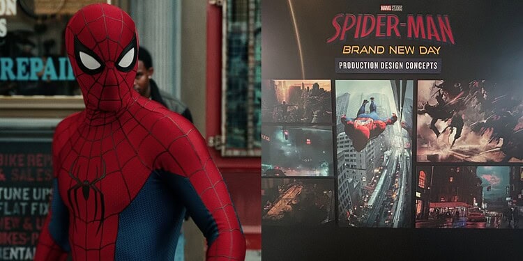 Never-before-seen Spider-Man: Brand New Day concept art has been revealed from a Marvel Creator Event, showcasing Peter Parker's apartment, new action scenes, and early visual development for the upcoming MCU film.