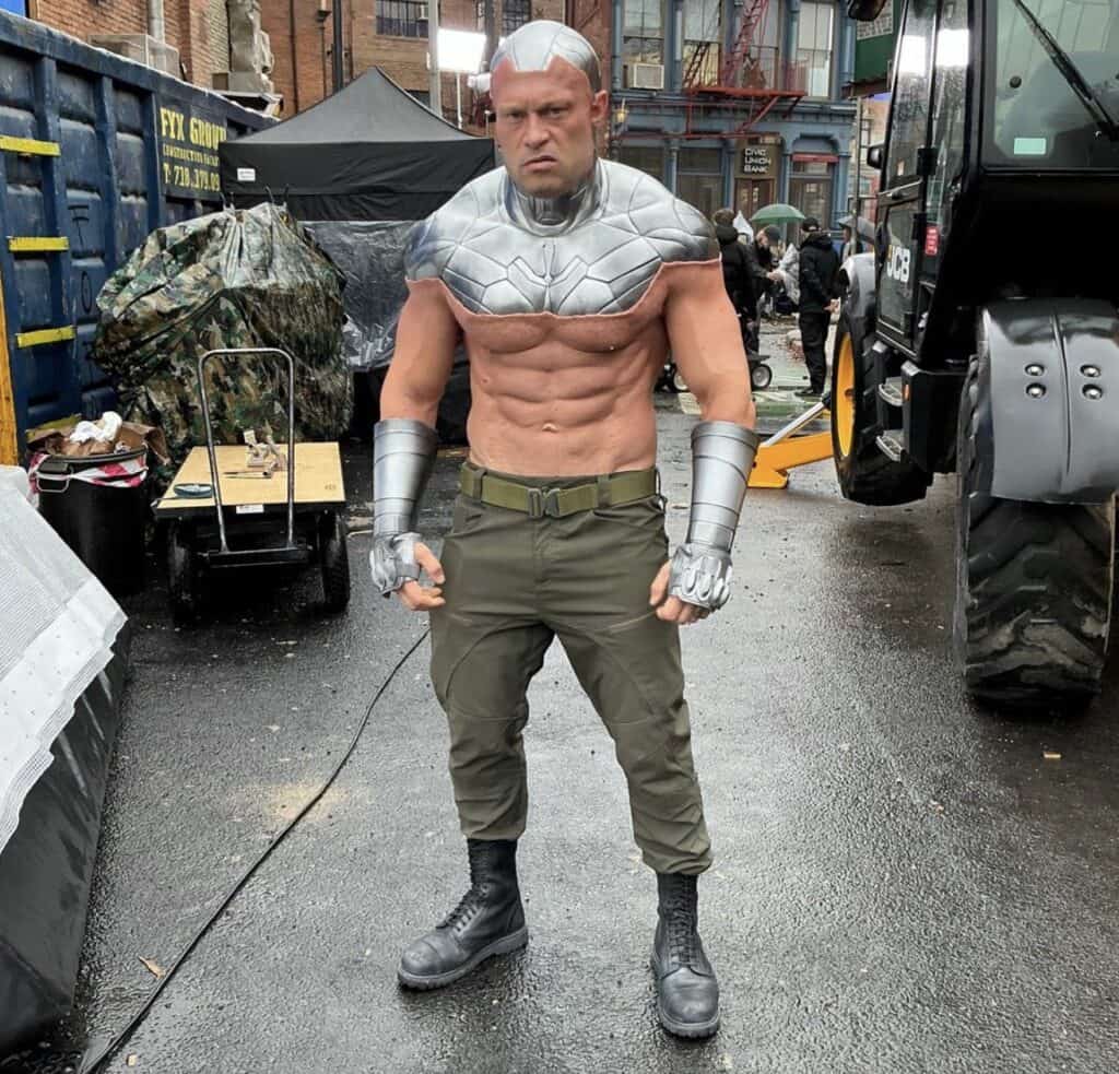 A behind-the-scenes look at Billy Clements as Ramrod on the set of Spider-Man: Brand New Day.