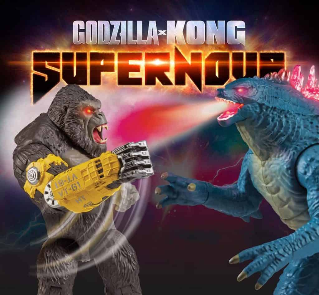 Playmates confirms the first Godzilla x Kong: Supernova toys, including Galactic Godzilla, SpaceGodzilla, Berserker Kong, and Suko figures.