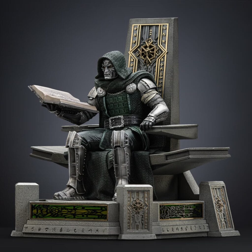 Iron Studios’ new Avengers: Doomsday Doctor Doom figure teases the Book of God and a possible Ultimate Nullifier, hinting at his powers and weapons.