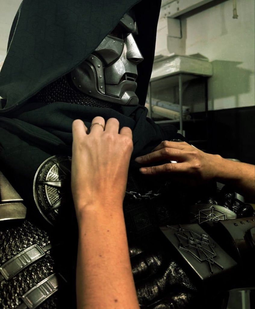 Iron Studios reveals a first look at its life-sized Doctor Doom statue for Avengers: Doomsday, showcasing the iconic mask and hooded cloak in stunning detail.