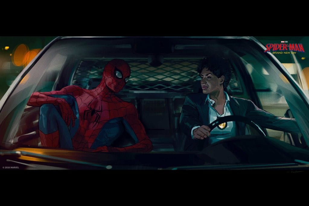 New Spider-Man: Brand New Day concept art by Wesley Burt reveals Tom Holland's Spider-Man, Jean DeWolff, and Mark Ruffalo's Hulk.