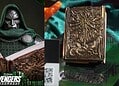 New D23 promotional banners and Hot Toys' Doctor Doom figure offer an HD look at the Book of God, the mysterious magical book featured in Avengers: Doomsday.