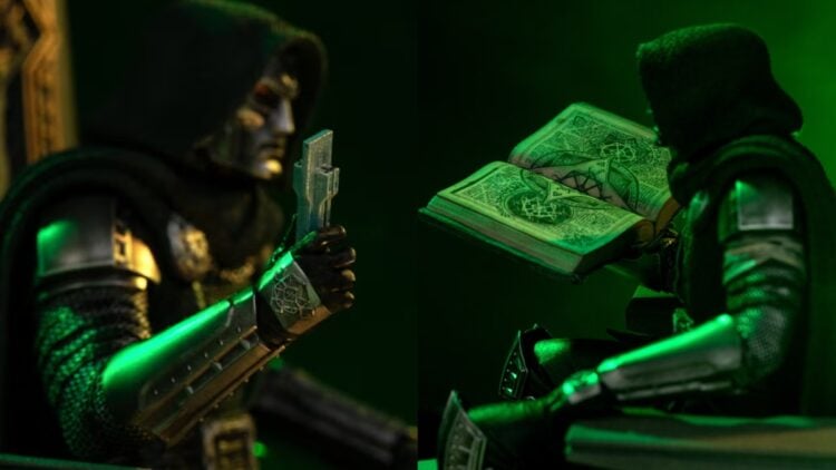 Iron Studios’ new Avengers: Doomsday Doctor Doom figure teases the Book of God and a possible Ultimate Nullifier, hinting at his powers and weapons.