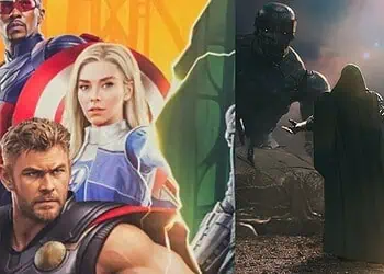 New Avengers: Doomsday promotional art features Doctor Doom, Thor, Sue Storm, and Captain America, alongside the film's Cheetos collaboration.