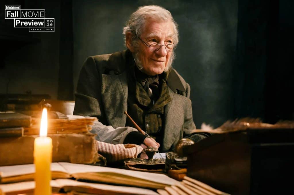 New first-look images from Ti West’s Ebenezer reveal Johnny Depp as Scrooge alongside Ian McKellen, Tramell Tillman, and Rupert Grint.