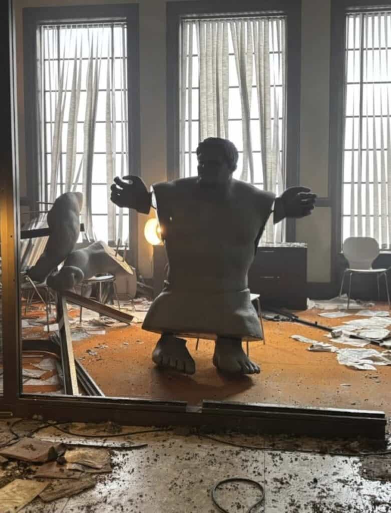New behind-the-scenes images from Spider-Man: Brand New Day reveal the practical Hulk model used on set alongside Tom Holland before CGI was added in post-production.