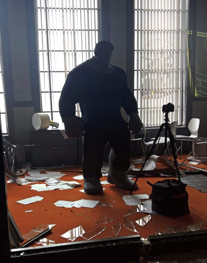 New behind-the-scenes images from Spider-Man: Brand New Day reveal the practical Hulk model used on set alongside Tom Holland before CGI was added in post-production.