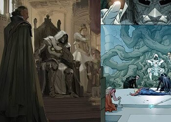 Avengers: Secret Wars reportedly features Doctor Doom watching Gambit fight Black Panther, in a scene inspired by the 2015 Secret Wars comics.