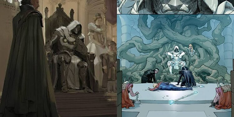 Avengers: Secret Wars reportedly features Doctor Doom watching Gambit fight Black Panther, in a scene inspired by the 2015 Secret Wars comics.