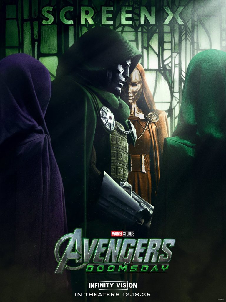 New Avengers: Doomsday posters for Dolby Cinema, ScreenX, Fandango, RealD 3D, and 4DX have been revealed as ticket sales begin.