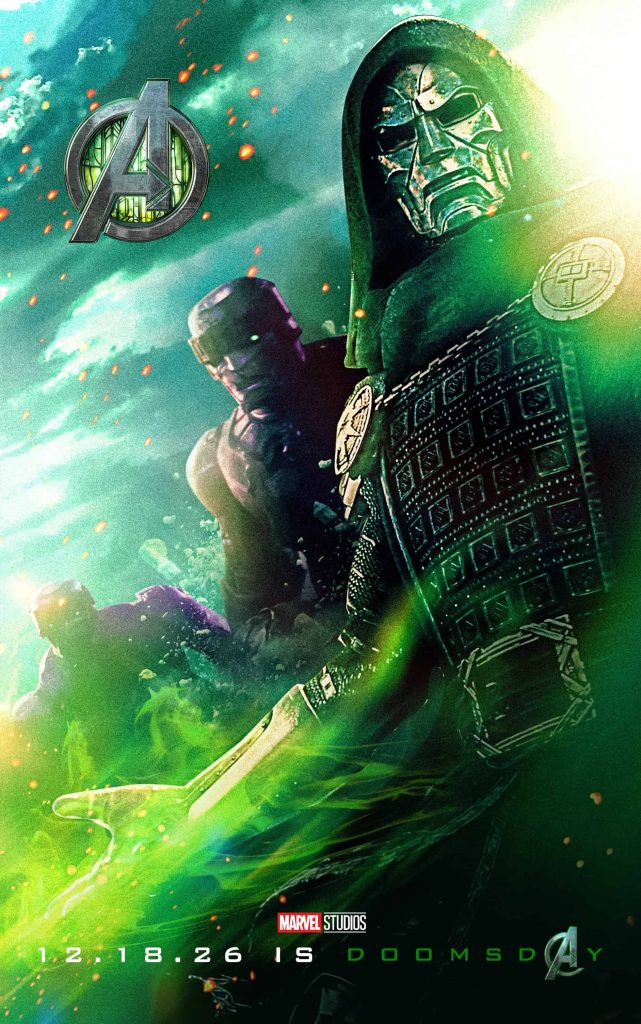 A low-quality international poster for Avengers: Doomsday featuring Robert Downey Jr.’s Doctor Doom and the Sentinels has surfaced online.