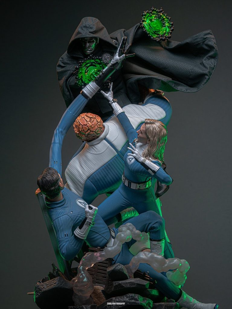 Hot Toys reveals new 1/6-scale Doctor Doom and Fantastic Four figures from Avengers: Doomsday, featuring Robert Downey Jr. and the main F4 lineup.