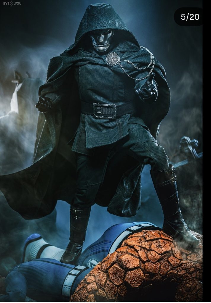Hot Toys reveals new 1/6-scale Doctor Doom and Fantastic Four figures from Avengers: Doomsday, featuring Robert Downey Jr. and the main F4 lineup.