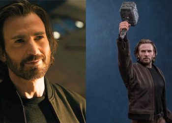 Hot Toys reveals its Avengers: Doomsday Steve Rogers figure featuring Chris Evans’ likeness, a cracked Mjolnir, and detailed 1/6-scale accessories.